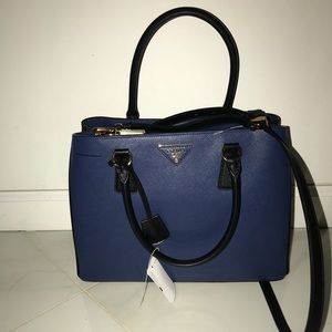 Prada navy purse clutch crossbody